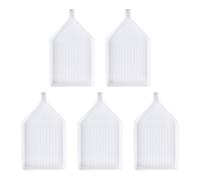 DAZZLUXE Vassoio di perle bianco, 5 pezzi, vassoio di perline, vassoio di accessori per l'arte del diamante, imbuto per l'arte, vassoio per strumenti per manicure, accessori per l'arte, tagliere per