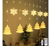 DAZZTIME Christmas Light Curtain,2m 160LED Christmas Decorations,LED Curtain Lights Window Lights,for Indoor Party Garden,Windows,Parties and Bedrooms