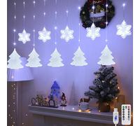 DAZZTIME Christmas Light Curtain,2m 160LED Christmas Decorations,LED Curtain Lights Window Lights,for Indoor Party Garden,Windows,Parties and Bedrooms