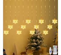 DAZZTIME Christmas Light Curtain,3m 204LED Christmas Decorations,LED Curtain Lights Window Lights,for Indoor Party Garden,Windows,Parties and Bedrooms