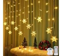 DAZZTIME Christmas Light Curtain,4m 96LED Christmas Decorations,LED Curtain Lights Window Lights,for Indoor Party Garden,Windows,Parties and Bedrooms