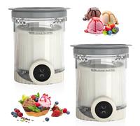 DAZZTIME Contenitori per Gelato,2 Pezzi Contenitore Creami per macchina da gelato Ninja Creami,Accessori gelatiera serie per serie NC700 NC701EU,con Coperchio,senza BPA