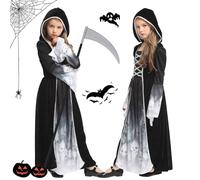DAZZTIME Costume della morte per bambina e Halloween