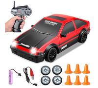 DAZZTIME Macchina Telecomandata,RC Drift Car 1:24,Auto Telecomandata Bambino,30 km/h,4 WD,con Luci,batterie,Macchina Radiocomandata,Regalo per Ragazzi Bambini da 6 8 9 10 Anni