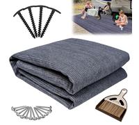 DAZZTIME Tappeto da Campeggio, 2.5x3m, Grigio, Tessitura Piana, Resistente e Durevole, Per Tenda da Sole e Outdoor