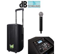 DB Technologies B-Hype M HT Mobile Cassa Attiva Trolley Batteria 190W + Mic Wire