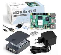 db-tronic Raspberry Pi 5 2 GB Starter Kit | Edizione nera da 64 GB | Alimentatore da 27 W | Custodia con ventola | Micro HDMI 4K 1 m | ideale per Home Assistant e la smart home