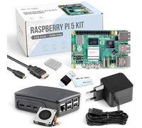 db-tronic Raspberry Pi 5 4 GB Starter Kit | Edizione nera da 64 GB | Alimentatore da 27 W | Alloggiamento con ventola | Cavo Micro HDMI 4K | ideale per Home Assistant e la smart home