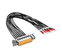 (DB15 males, 0.8m) DB15 DB25 Male Female Panel Mount Cable Wire Breakouts Board Connector Suitable for Server Rack and Control Cabinet Multicolor