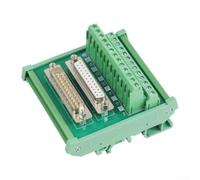 DB25 maschio-femmina DIN Rail Mount morsettiera adattatore per D-Sub 25-Pin per schede breakout, FR4 PCB, 0.7A, 18-26 AWG, -20°C a 105°C