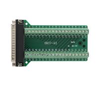 DB37 Breakout Connector Terminal Board, Straight PCB Breakout Board with Insulation Pad, Anti - Interference 300V AC, 5mm Pitch, for Communication Debugging and Industrial Wiring (Iena Hajj)