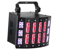 DB42 - Luce a LED Derby RGB, DMx 7CH, modalità UV e stroboscopica, controllo auto e audio, 110-220 V, 50-60 Hz, per interni, menu, spettacolo di luci per palcoscenico, evento, club, decorazione