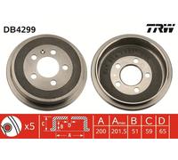 Tamburo freno TRW DB4299