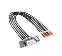 (DB9 female, 1.2m) DB15 DB25 Male Female Panel Mount Cable Wire Breakouts Board Connector Suitable for Server Rack and Control Cabinet Multicolor
