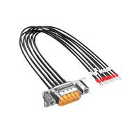 (DB9 males, 2m) DB15 DB25 Male Female Panel Mount Cable Wire Breakouts Board Connector Suitable for Server Rack and Control Cabinet Multicolor