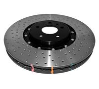 DBA52608BLKLXD 5000 series - Crossed Drilled & Dimpled Black Hat - Left Hand