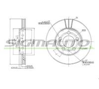 DBA927V Disco freno Sigmauto