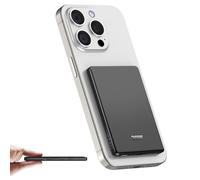 Dbasne Power Bank Magnetico, PD QC 3.0 Caricatore Portatile Wireless Ultrasottile 5000mAh, 20w Ricarica Rapida Batteria Esterna con e cavo di ricarica USB-C per iPhone 16/15/14/13 Pro/Plus(Nero)