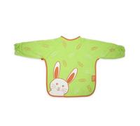 dBb Remond Bavaglino a maniche lunghe, impermeabile, per bambino, grembiule per bambini, in cotone foderato in plastica EVA, chiusura con zampa di velcro, elastico sulle maniche, unisex, motivo