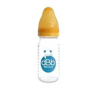 dBb Remond - Biberon Regola Air 110 ml Vetro - Ciuccio Neonato Anticolico Silicone - Flusso regolare e sicuro - Comfort, Benessere Per Neonato Fin dalla Nascita - Accessorio Igienico - Giallo Senape