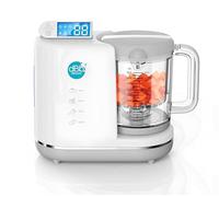 dBb Remond Robot da cucina per bambini, multifunzione, 6 in 1, cottura a vapore, misto, ascia, sterilizza, riscaldamento, scongelamento, autopulente, bianco e grigio