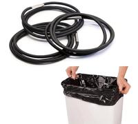 DBCEJF 3 Pezzi Elastici per Sacchi Immondizia, Elastici Grandi 70cm per Pattumiera 5-20L, Lacci in Gomma per Fissaggio Sacchetto Spazzatura, Nero