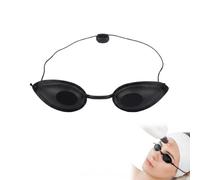 DBCEJF Occhialini Solarium Protezione UV e Infrarossi, Occhiali Protettivi per Lampada Solare e Abbronzatura, Design Ergonomico in Silicone con Fascia Regolabile, Nero Sabbia (Stile Cat-Eye)