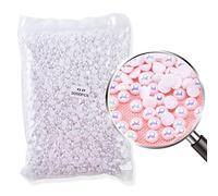 DBDJWHJ Perle Mezze Tonde Multicolori per Abbigliamento Indumenti Decorazioni per Unghie Accessori Perline in Resina con Retro Piatto Artigianale-Bianco AB,3mm-10000 Pezzi