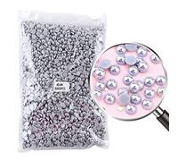 DBDJWHJ Perle Mezze Tonde Multicolori per Abbigliamento Indumenti Decorazioni per Unghie Accessori Perline in Resina con Retro Piatto Artigianale-Grigio AB,3mm-10000 Pezzi