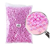 DBDJWHJ Perle Mezze Tonde Multicolori per Abbigliamento Indumenti Decorazioni per Unghie Accessori Perline in Resina con Retro Piatto Artigianale-Viola AB,3mm-10000 Pezzi
