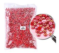 DBDJWHJ Perle Mezze Tonde Multicolori per Abbigliamento Indumenti Decorazioni per Unghie Accessori Perline in Resina con Retro Piatto Craft-Lt.AB,3mm-10000Pz