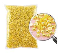 DBDJWHJ Perle semitonde Multicolori per Abbigliamento Indumenti Decorazioni per Unghie Accessori Perline in Resina con Retro Piatto Craft-Citrine AB,3mm-10000Pz