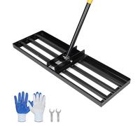 DBEAKS - Spatola per livellare il prato, 75 x 26 x 157 cm, in acciaio inox, per livellare il giardino, il campo da golf, il livellamento del prato