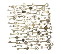 DBEIXIWEI 69 ciondoli misti in lega di metallo a forma di chiave scheletrata, in stile medievale, per fai da te