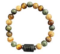 DBHDG Bracciale con perline zodiacali per uomo - Pulsera Para Hombre con perline in pietra naturale, gioiello spirituale curativo da regalare (Scorpione)