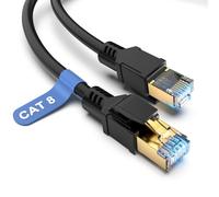 Dbilida Cavo di rete Cat 8 Ethernet 5 m, 40 Gbps 2000 MHz, 26 AWG, S/FTP, interno esterno, cavo patch Cat 8, impermeabile, resistente ai raggi UV, per router modem switch laptop PS5