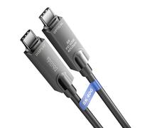 Dbilida Cavo USB C in fibra ottica da 15 m, cavo USB 3.2 Gen 2 da 10 Gbps Supporto 8K a 60Hz, 4K a 144Hz, PD 60W USB 3.1 Gen 2 Cavo per Microsoft Azure/Logitech/AVER/Vaddio Webcam, Intel RealSense