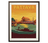 DBKGHIEDHG Targa in metallo Thailandia Pattaya Targa in latta vintage rustica decorazione grotta caffetteria bar camera da letto decorazione da parete in latta nostalgica 20 x 30 cm