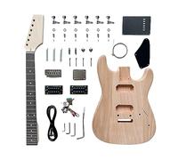 DBL Kit per chitarra fai da te per principianti e professionisti, per destrorsi con corpo in mogano e tastiera in palissandro, costruisci la tua chitarra, chitarra elettrica autoassemblata