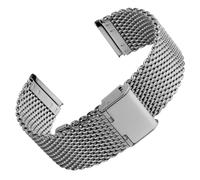DBLACK BONEZ - Cinturino per orologio da polso, in acciaio inox, design ergonomico e traspirante, per cinturini da 08 mm, 10 mm, 12 mm, 14 mm, 16 mm, 18 mm, 20 mm o 22 mm, argento, 22mm, Moderno