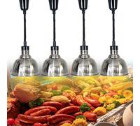 DBMGB Lampada a Calore Alimentare Commerciale Scaldavivande Regolabile 60-180cm, Lampade Riscaldanti Buffet Esibire Scalda Vivande per Cibo Riscaldante, 250W, 4 Pezzi