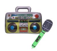 DBOO Boom Box Gonfiabile Blow Up Spwaker Fancy Dress Gonfiabili Microfono Strumenti Gonfiabili Accessorio Stereo Cervo Papty Prop