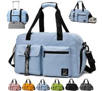 DBPBToU Borsone Palestra per Donna e Uomo, Borsa Palestra con Scomparto per Scarpe, Borsone da Viaggio Impermeabile, Borsa a Tracolla, Utilizzabile come Borsone Sportivo/Gym Bag/Borsa Piscina (blu)