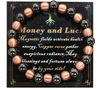 DBPBToU Bracciale Magnetico Uomo Bracciale Rame Uomo Realizzato in Rame Puro al 99,9%, Adatto come Regalo per Gentiluomini PProdotto Include un Cofanetto Portagioie e un Biglietto di Auguri