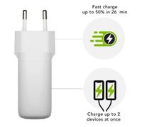 Dbramante 1928 Caricabatterie CH45EUWH7113 WALL CHARGER - 2X USB-C 45W
