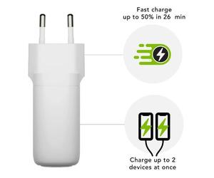 Dbramante 1928 Caricabatterie CH45EUWH7113 WALL CHARGER - 2X USB-C 45W