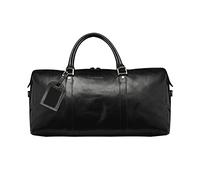 dbramante1928 Kastrup 2 Borsa Weekender | Borsone da viaggio Pelle Pieno Fiore - Borsone da viaggio uomo e donna di qualità superiore - Dimensioni: 27 x 57 x 25 cm (Nero (2nd Gen))