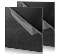 DBREAKS 2 Pezzi Fogli Acrilici Nero, 300 X 300 X 3 mm Fogli di plastica Acrilici, Pannello in Acrilico, Plexi Acrilica per Cornici per Foto, Esposizioni di Progetti, Pittura