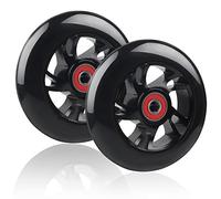 DBREAKS 2Pcs Ruota per Monopattino 100MM, Ruote 100MM per Scooter, Ruote di Ricambio per Scooter 100MM, Stunt Scooter Ruote, con Cuscinetti a Sfera ABEC-9, Unisex Adulto(Nero)