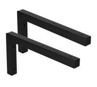 DBREAKS 2x Supporti a Parete per Lavabo in Metallo, Supporti per Mobili Fai da Te Montaggio a Parete, Supporti per Mensola a Parete, Reggimensola, Supporto Fino a 50 kg, 300x150mm